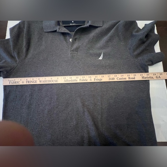 NAUTICA CLASSIC FIT DECK POLO. SIZE XL SHORT SLEEVE GRAY MENS SHIRT - Picture 10 of 10
